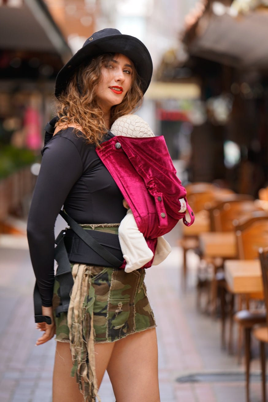 Marsupio Flip Rubino morbido e vellutato - KOKADI