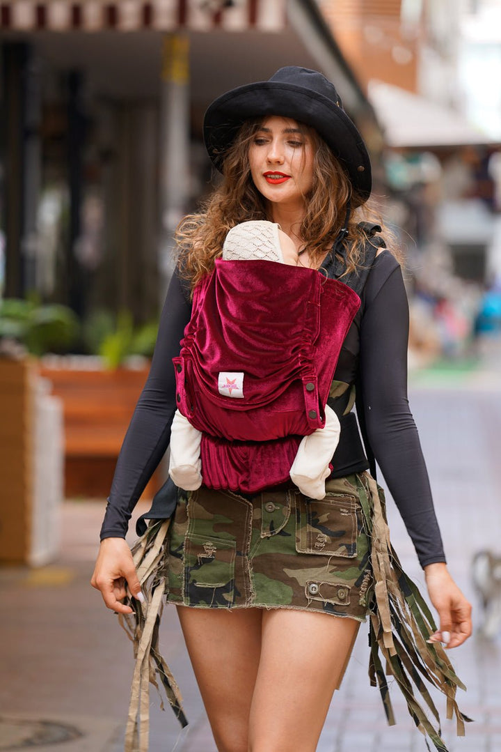 Marsupio Flip Rubino morbido e vellutato - KOKADI