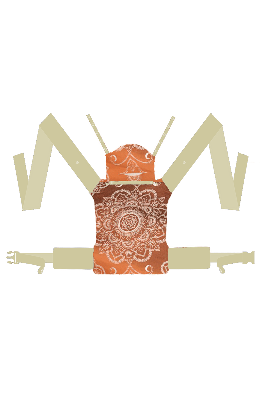 Babytrage TaiTai Mandala Latte Macchiato x Bamboo reverse - KOKADI