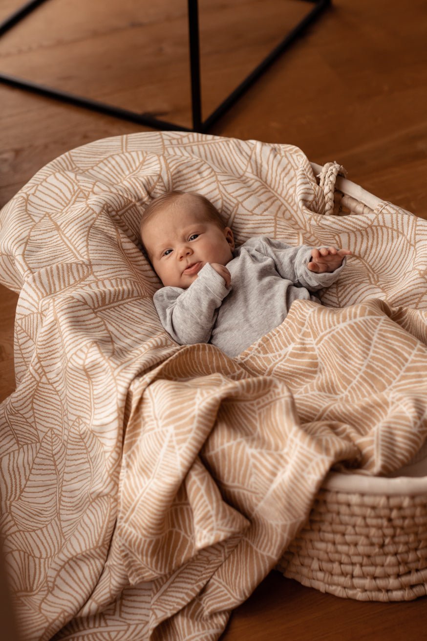 Morbida coperta Foglie d'Oro - KOKADI