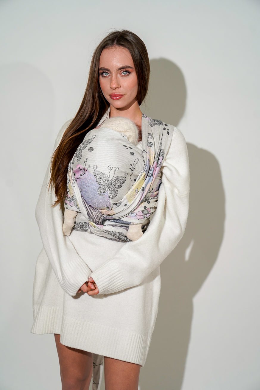 Fascia portabebè Acquerello farfalla - KOKADI