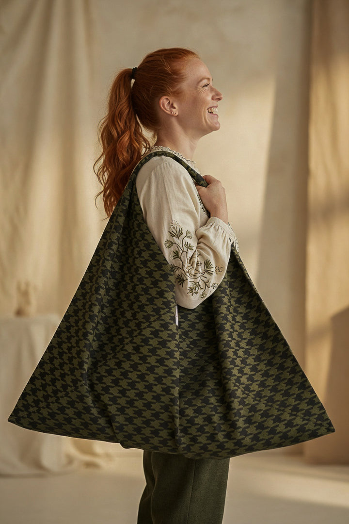 XXL Shopper Olivia pied de poule