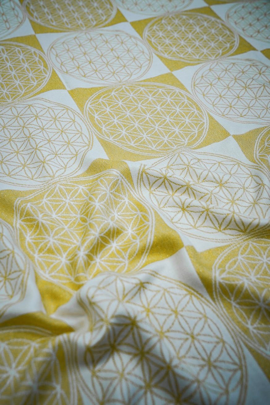 Coperta per bebè fiore della vita oro - KOKADI