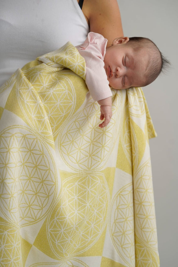 Coperta per bebè fiore della vita oro - KOKADI